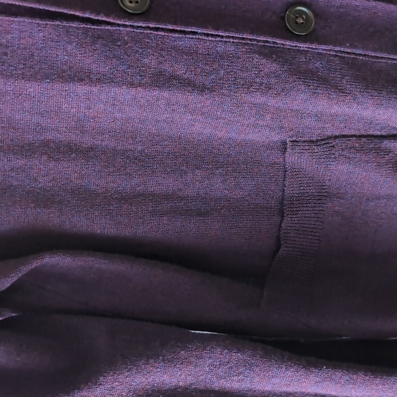 Club Monaco Button Boyfriend Cardigan S Purple Laine Wool - Picture 8 of 11